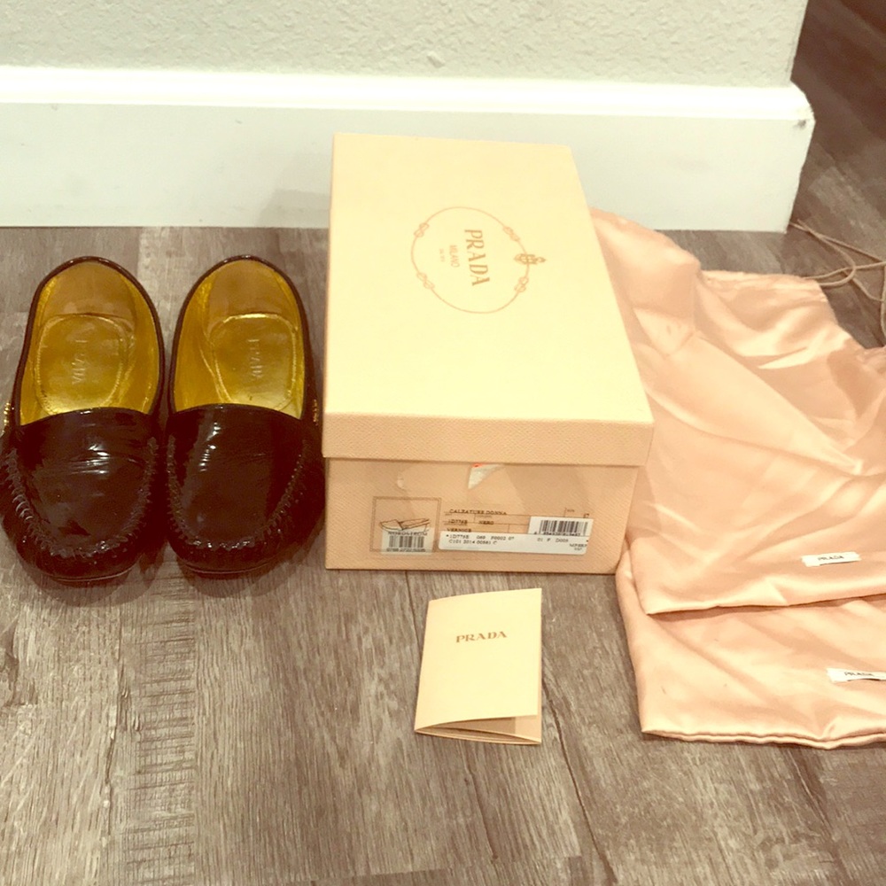 Authentic Prada patent leather flats